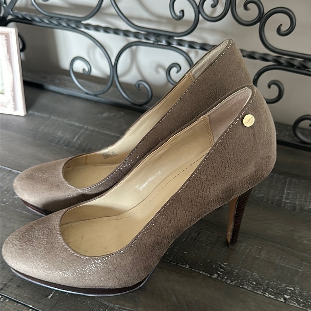 Calvin Klein Brown Suede Heels